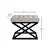 Atelier del Sofa Tabure 50x42x40cm, Crno-Krem