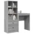 Stol s ladicama s policom s pohranom 2 pcs Siva Sonoma