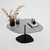 Hanah Home Klub sto Soho 85x40x67cm Tamnosivo-Crni