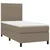 Vidaxl Box spring postelja z vzmetnico LED taupe 90x190 cm blago