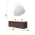 Skye Decor Set kupatilskog ormarića sa umivaonikom i ogledalom, 2 dela, Braon