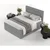 Siva boxspring postelja s prostorom za shranjevanje 200x200 cm Imagine – Maison de Reve