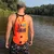 Borntoswim swimrun backpack buoy orange