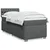 VIDAXL Box spring postelja z vzmetnico temno siva 100x200 cm blago