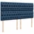 Vidaxl Box spring postelja z vzmetnico modra 180x200 cm blago
