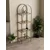 Hanah Home Idil polica za knjige 47 × 158 × 30 cm, antik / bronzano staklo