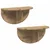 Polica na zidu Zidne 2 pcs Umjetnički hrast 48 x 24 x 24 cm