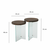 HANAH HOME Set stolova Serenity 2 Transparent Walnut