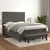 vidaXL Box spring posteljni z vzmetnico temno siv 140x190 cm žamet
