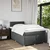Vidaxl Box spring postelja z vzmetnico temno siva 120x190 cm blago