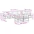 Set vanjskih sofa s jastukom 6 pcs Bijela i krem Poliester