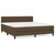 Greatstore Box spring postelja z vzmetnico temno rjava 180x200 cm blago