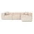 Atelier del Sofa Ugaona garnitura Lora 193x65x303cm Krem