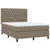 Vidaxl Box spring postelja z vzmetnico LED taupe 140x190 cm blago