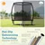 Costway Zunanji trampolin 8FT črn