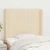 Vidaxl Vzglavje z ušesi krem 103x16x118/128 cm blago