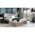 Boxspring postelja Wood 3 - 120x200 cm - temni hrast