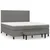 Vidaxl Box spring postelja z vzmetnico temno siva 160x200 cm blago