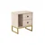 Hanah Home Noćni ormarić Glimmer, 45.2 x 50 x 29.5 cm, Krem