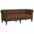 Dvosjed Chesterfield smeđi od tkanine