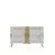 HANAH HOME Komoda Salkim 120 White Travertine Silver