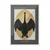 WallXpert uramljena slika 115216, The Black Swan Hilme af Klint, crni labud u zlatnom ovalu, 30 x 40 cm, beli ram