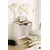 Hanah Home radni sto Zeyna, 65 cm, hrast Sonoma / beli