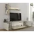 Hanah Home Set Tv komoda i zidna polica Veyron, Krem