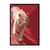 WallXpert uramljena slika 115262, beli tigar na crvenoj pozadini, 30 x 40 cm, crni ram