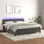 Vidaxl Box spring postelja z vzmetnico LED temno siva 160x200 cm žamet