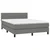 Vidaxl Box spring posteljni z vzmetnico temno siv 140x190 cm blago