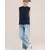 WE Fashion Majica temno modra