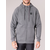 UA Rival flis Full-Zip pulover s kapuco, Charcoal Light Heather/črna