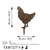 Aberto Design Dekorativna figura Chicken -A 01, 1.5 mm, 64x42 cm