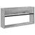 Polica za časopise s policom 2 pcs Siva Sonoma 60 x 12 x 30 cm