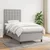 Vidaxl Box spring postelja z vzmetnico svetlo siva 80x200 cm blago
