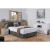 Carryhome POSTELJA Z VZMETNICO 120 cm  x 200 cm , tekstil temno siva