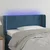 Vidaxl LED posteljno vzglavje temno modro 103x16x78/88 cm žamet
