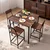 VEVOR Set barske mize in stolov 5-delni 90x90x91 cm oreh črna