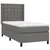 Greatstore Box spring postelja z vzmetnico siva 80x200 cm umetno usnje
