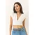 Bianco Lucci Ženska bluza 60284037, V-izrez, Bela