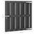 Vidaxl Vrtna vrata WPC 100x100 cm siva
