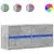 Zidni TV ormarić s LED svjetlima boja betona 100x31x45 cm