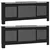 Pokrivač radijatora 2 pcs Crna 205 x 20,5 x 81,5 cm