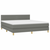 Vidaxl Box spring postelja z vzmetnico temno siva 160x200 cm blago