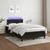 Vidaxl Box spring postelja z vzmetnico LED črna 120x190 cm blago