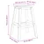 Set bar stolova za vrt 6 pcs Crna HDPE