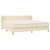 Vidaxl Box spring postelja z vzmetnico krem 200x200 cm blago