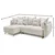 Atelier del Sofa Ugaona garnitura na razvlačenje Puffy, 255 x 165 cm, Krem