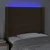 Vidaxl LED posteljno vzglavje temno rjavo 93x16x118/128 cm blago